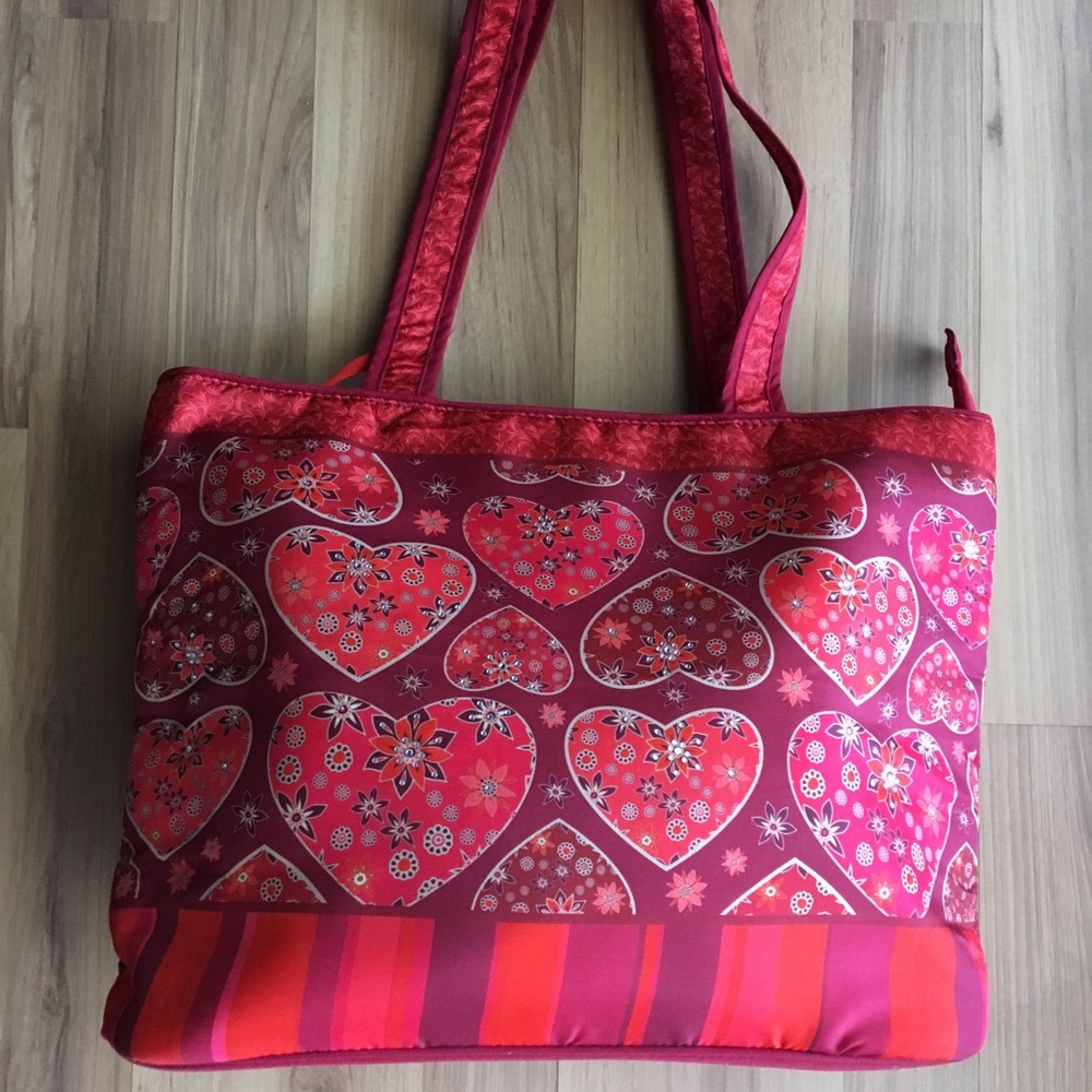 NWOT “Ruby Red” Lined Tote Bag